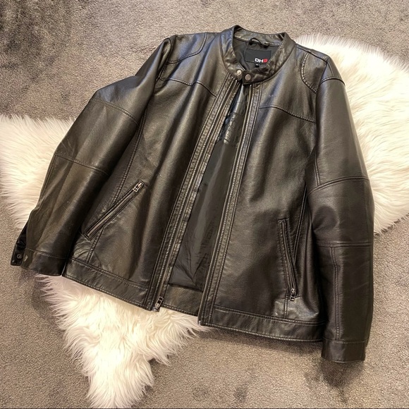 DH3 Other - DH3 faux leather moto jacket for men